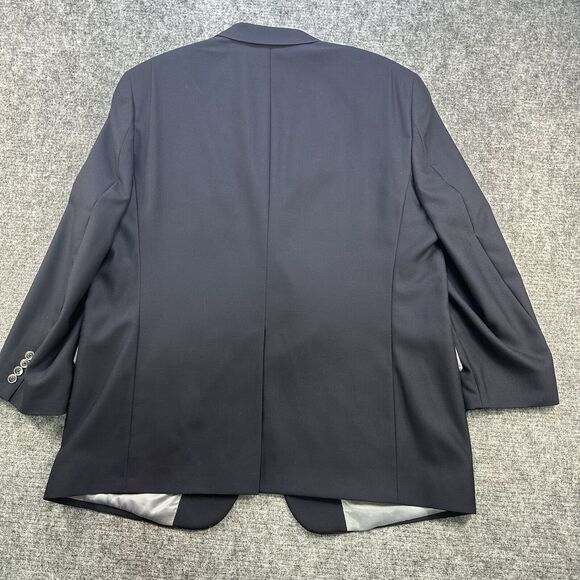 Hart Schaffner Marx Blazer Mens 48R Navy Blue Made in USA Suit Jacket Sport Coat - Picture 10 of 16